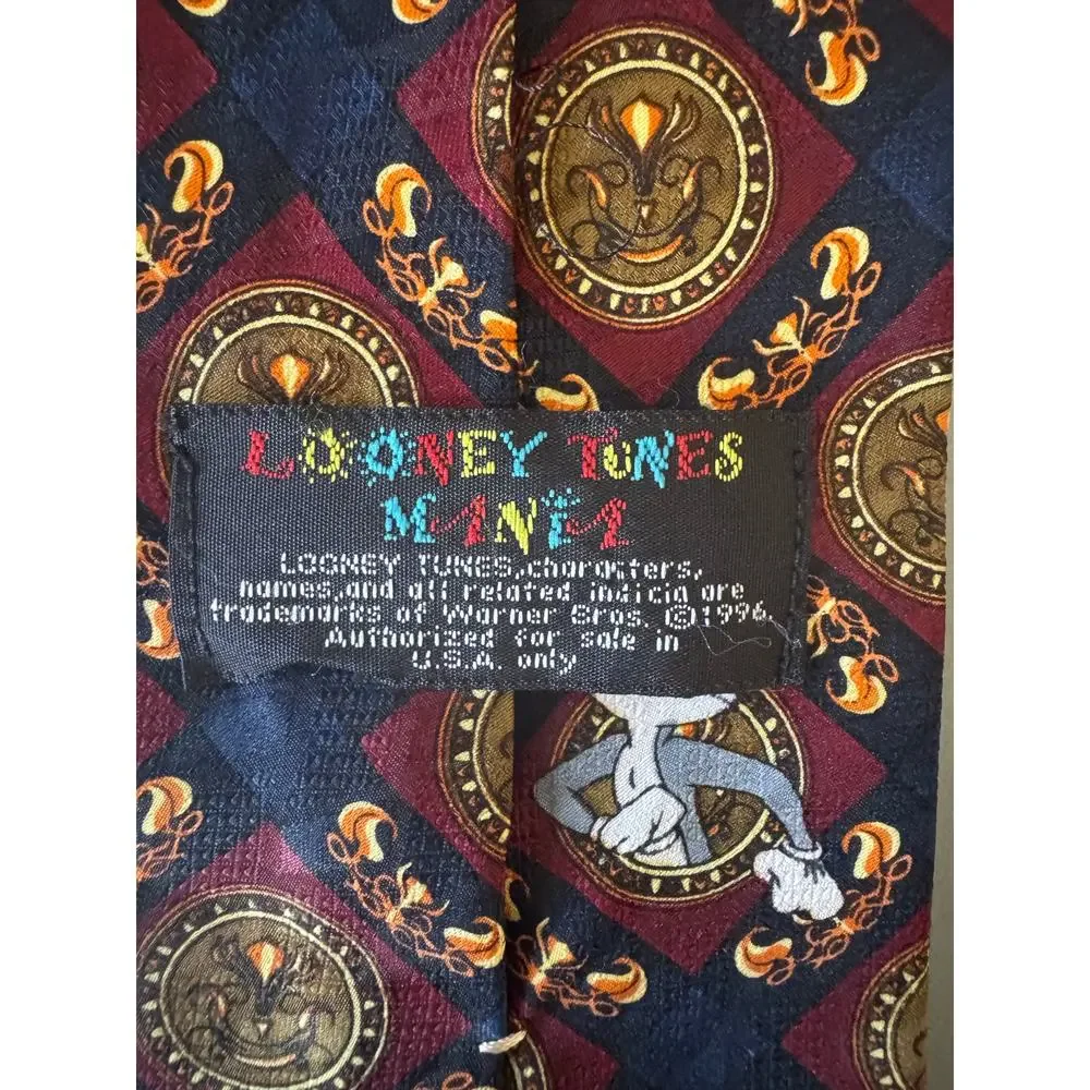 Looney Tunes‎ Mania Men's Tie Suits & Suits Separates Characters Burgundy/Black